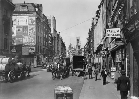 Fleet Street, looking west, City of London. Artist: Unknown