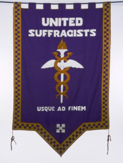Suffragette banner, c1910. Artist: Unknown