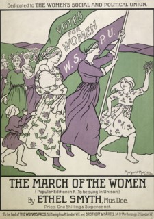 Songsheet of 'The March of the Women', 1911. Artist: Margaret Morris