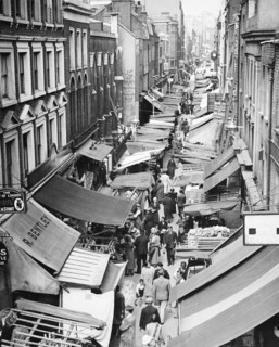 A market along Berwick Street, Soho, London, 1950s. Artist: Unknown