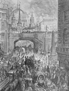 'Ludgate Hill-A Block in the Street', 1872.  Artist: Quesnel