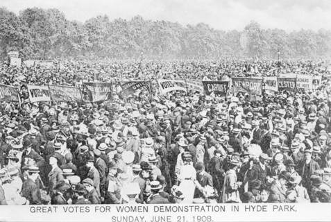 Women's Sunday, Hyde Park, Sunday 21 June 1908. Artist: Unknown