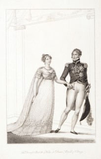 Princess Charlotte and Prince Leopold after their wedding on 2nd May, 1816. Artist: Unknown