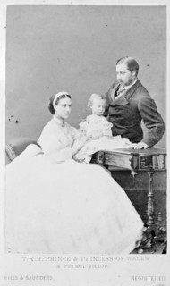 The Prince and Princess of Wales with Prince Albert Victor, 1865. Artist: Unknown