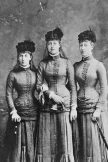 Daughters of King Edward VII; Princess Maud, Louise and Victoria of Wales, 1886.  Creator: Unknown.