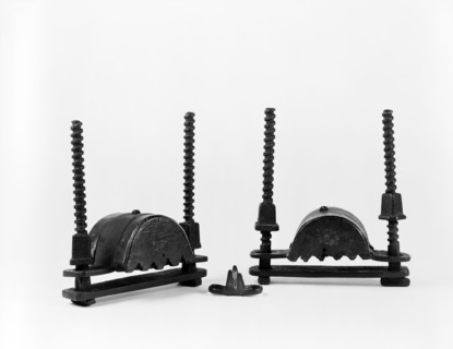 Two hand crushers and a knuckle duster, late Tudor, c1600. Artist: Unknown