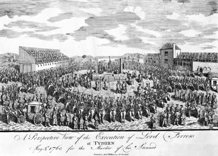 Execution of the Earl of Ferrers at Tyburn, Paddington, London, 1760. Artist: Unknown