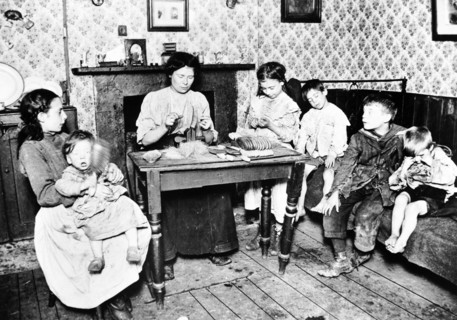 Making brushes at home, London, c1900. Artist: Unknown