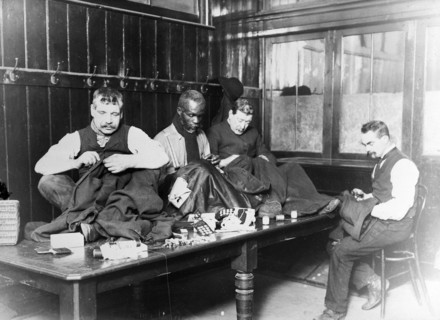 The Whitechapel Mission - Tailors, London, c1910. Artist: Unknown