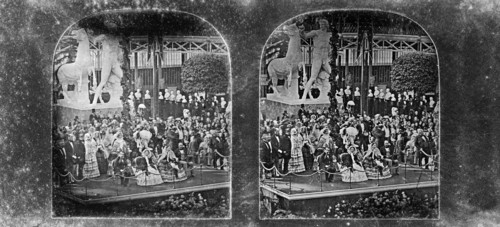 Napolean III visits Crystal Palace on 20th April, 1855. Artist: Unknown