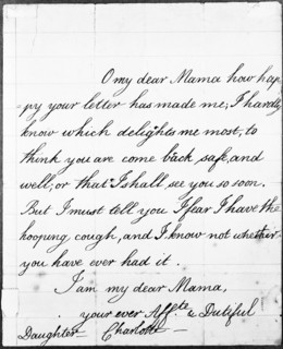 A letter from Princess Charlotte to her mother, Queen Caroline, 1804. Artist: Princess Charlotte