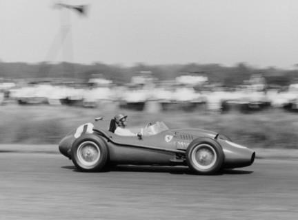 Peter Collins in a Ferrari Dino, British Grand Prix, Silverstone, 1958. Artist: Unknown