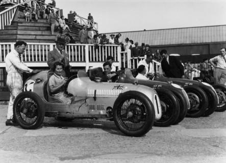 The Austin 7 team at Brooklands, Surrey, 1937. Artist: Unknown