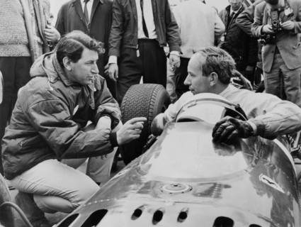 John Surtees in his Ferrari, c1963-c1966. Artist: Unknown