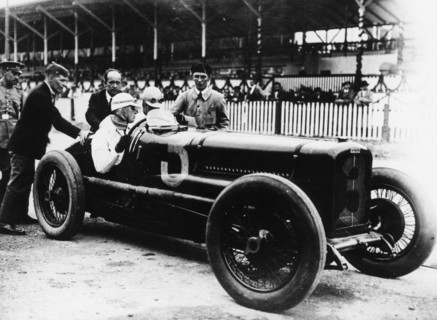 Henry Segrave in a Sunbeam, San Sebastian, Spain, 1926. Artist: Unknown