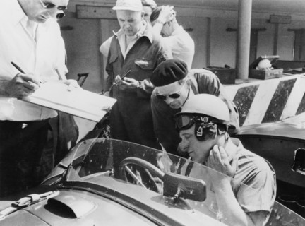 Reg Parnell in Aston Martin DB3S, Monza, 1952. Artist: Unknown