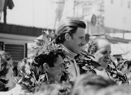 Graham Hill, Denny Hulme and Brian Redman, Spanish Grand Prix, 1968. Artist: Unknown