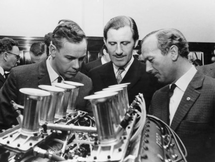 Graham Hill with Colin Chapman, c1967-c1970. Artist: Unknown