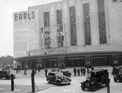 Earls Court Motor Exhibition, 1937. Artist: Unknown