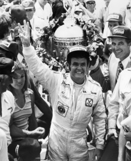 Al Unser, winner of the Indy 500, 1978. Artist: Unknown