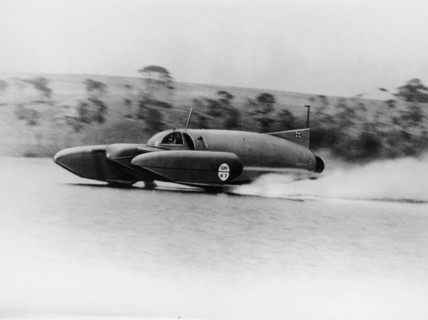 Bluebird K7 on Coniston Water, Cumbria, 1958. Artist: Unknown