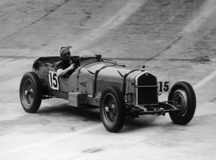 Henry Birkin in an Alfa Romeo at Brooklands, Surrey, 1930s. Artist: Unknown