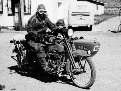 A Harley-Davidson with a sidecar, 1923. Artist: Unknown