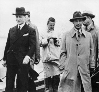 Edsel Ford visiting Ford Dagenham, Essex, 1930s. Artist: Unknown