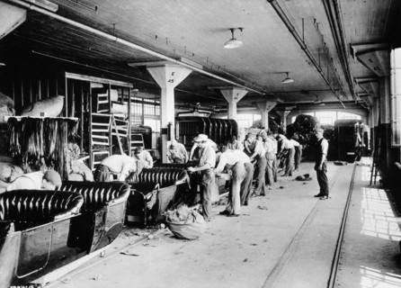 Making the bodies for Model T Fords, 1915. Artist: Unknown
