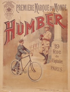 Poster advertising Humber bicycles, late 19th-early 20th century. Artist: Unknown