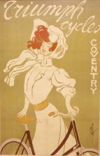 Poster advertising Triumph bicycles, 1907. Artist: Misti