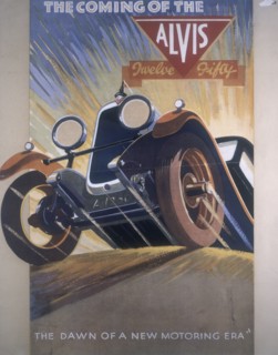 Poster advertising Alvis cars, 1930. Artist: Unknown