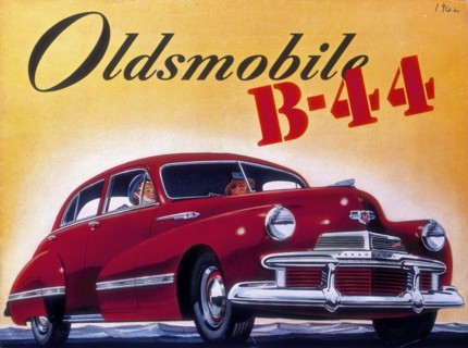 Poster advertising an Oldsmobile B44, 1942. Artist: Unknown