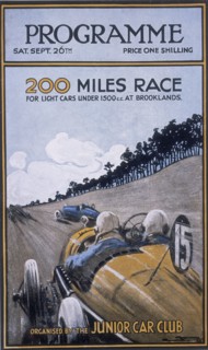 Programme for the 200 miles race, Brooklands, 1925. Artist: Unknown