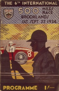 A programme for the Brooklands 500 miles race, 1935. Artist: Unknown