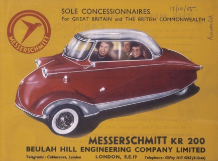 Poster advertising a Messerschmitt KR 200, 1955. Creator: Unknown.