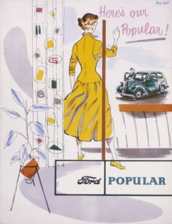 Poster advertising a Ford Popular car, 1955. Artist: Unknown