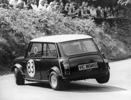 Mini Cooper S, Wiscombe Hill Climb, Honiton, Devon, 1975. Artist: Unknown
