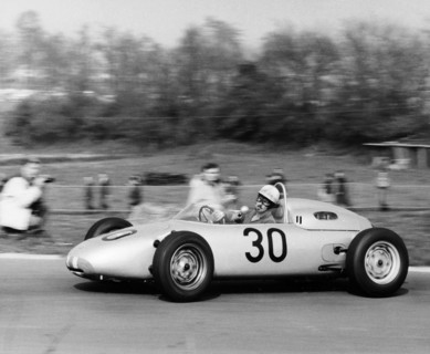 Jo Bonnier driving a works Porsche Formula 1 car, Brussels Grand Prix, Belgium, 1961. Artist: Unknown