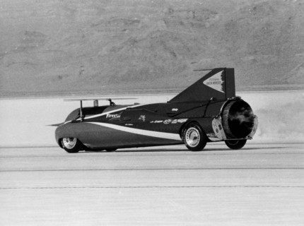 Art Arfons' 'Green Monster' Land Speed Record car, Bonneville Salt Flats, Utah, USA, c1964-c1966. Artist: Unknown