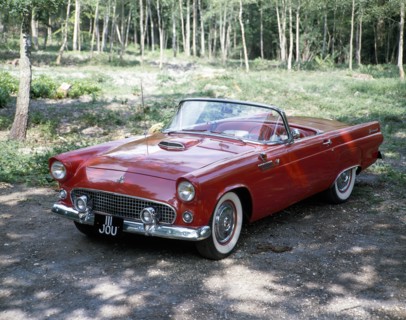 A 1955 Ford Thunderbird. Artist: Unknown