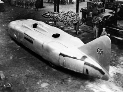 Captain George Eyston's 'Thunderbolt' car, 1937. Artist: Unknown