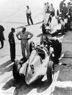 Mercedes-Benz Grand Prix cars, c1934. Artist: Unknown