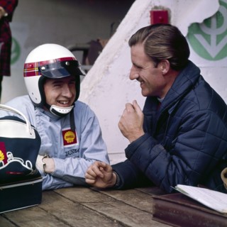Jackie Stewart and Graham Hill chatting, Monaco Grand Prix, Monte Carlo, 1966. Artist: Unknown