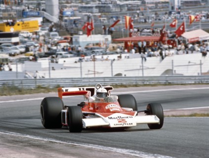 Jochen Mass racing a McLaren-Cosworth M23, Spanish Grand Prix, Jarama, Spain, 1977. Artist: Unknown