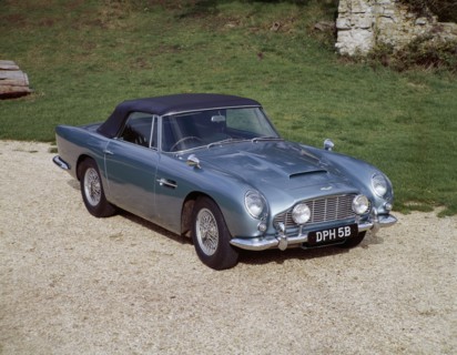 A 1964 Aston Martin DB5 sportscar. Artist: Unknown
