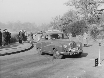 Austin A70 Hereford Saloon, RAC International Rally, 1953. Artist: Unknown