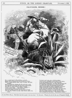 'Pig-stickers, Beware!', 1878. Artist: Unknown