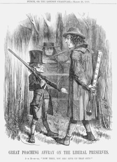 'Great Poaching Affray on the Liberal Preserves', 1859. Artist: Unknown