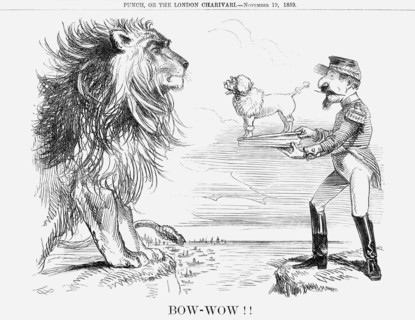'Bow-Wow!!', 1859. Artist: Unknown